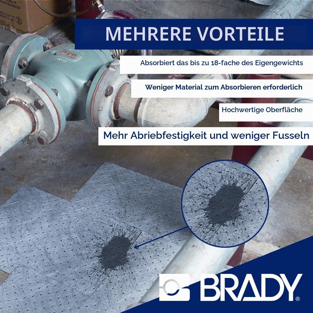 Absorbierende Folie für Allgemeine Zwecke, 400,00mm x 500,00mm, Grau, 200 Stück 400,00 mm x 500,00 m