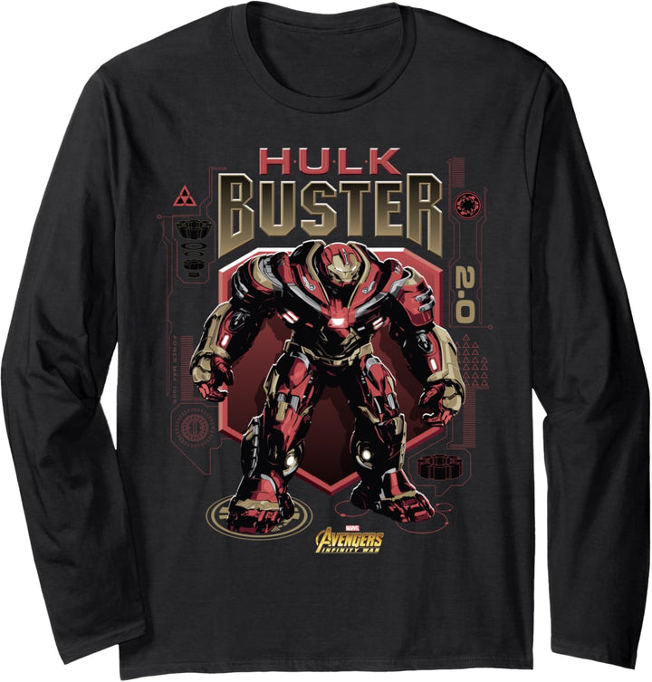 Marvel Avengers: Infinity War Hulk Buster Portrait Langarmshirt