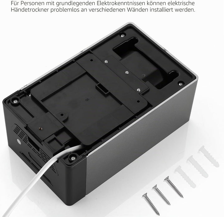 Händetrockner Automatischer Elektrischer Hochgeschwindigkeits 7 Sekunden zum Trocknen, Handtrockner