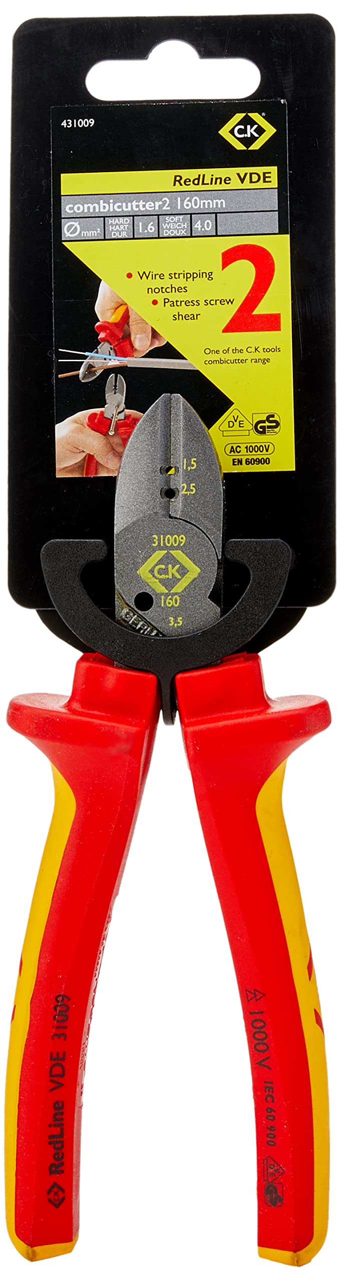 Best Price Square PLIER, COMBICUTTER 2, VDE, 160MM 431009 by CK Tools