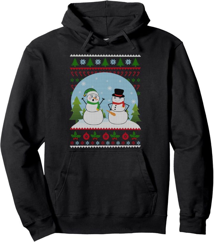 Perverser Schneemann Ugly Christmas Sweater Pullover Hoodie