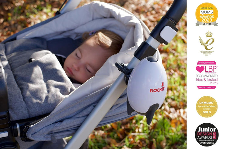 ROCKIT Kinderwagenschaukler -Das Original- Baby Rocker Rakete (wiederaufladbar) stufenlos verstellba