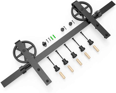CCJH 183CM (6FT) Schiebetürbeschlag Set Schiebetürsystem Laufschiene für Schiebetür Hängeschiene für
