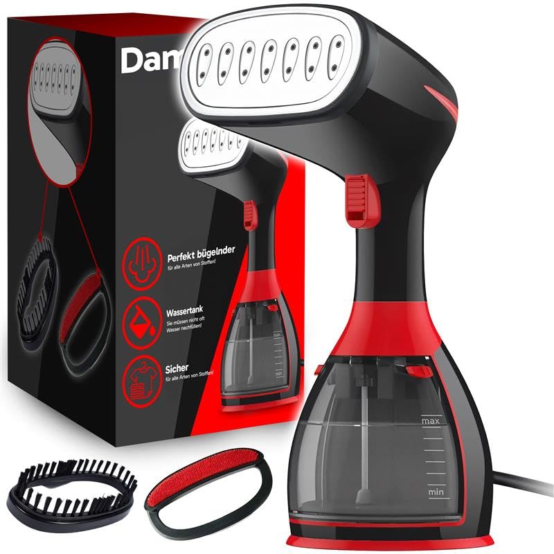 Retoo Steamer Dampfglätter, 1500 W, grosser 280 ml Tank, Dampfbügeleisen, mit Bürstenaufsatz, automa