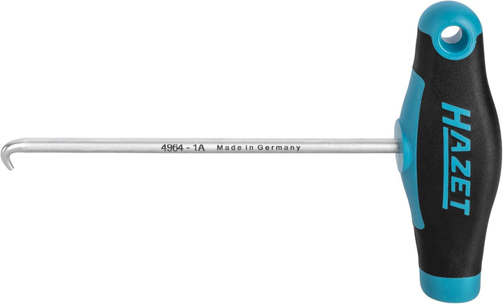 HAZET 4964-1A Zugfeder-Montage-Werkzeug, 162 mm Länge, für Aus- und Einbau der Handbremsbacken-Zugfe