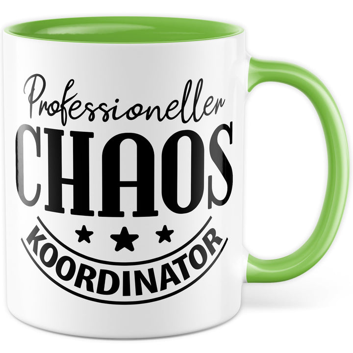 Tasse Chef Geschenk Professioneller Chaos Koordinator, Kaffeetasse Chaos Leiter Büro Job Team, Gesch