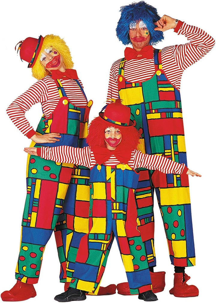 Herren-Kostüm Clown-Latzhose, Gr. 54-56 56 Bunt, 56 Bunt