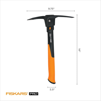Fiskars 751220-1001 Pro IsoCore Hacke/Spitzhacke, 0,7 kg, Orange/Schwarz 1.5 lb, 1.5 lb