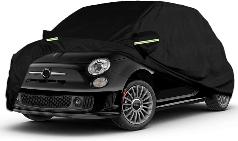 Autoabdeckung Wasserdicht Passend für 2007-2024 FIAT 500 500C 500E Abarth 500, Atmungsaktiv Vollgara