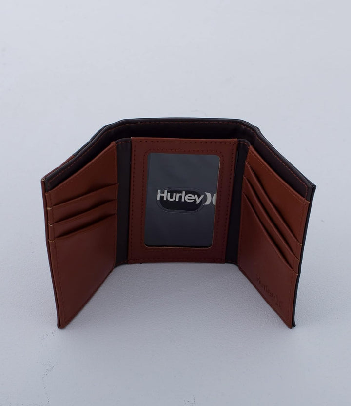 Hurley Herren Hrla Block Trifold Wall Reisezubehör-Brieftasche, Chocolate Brown, 1SIZE