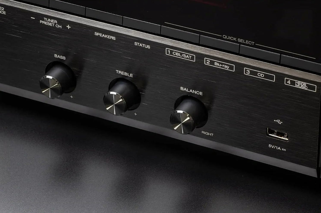 Denon DRA-800H Stereo Receiver und Verstärker, Alexa Kompatibel, 5 HDMI Eingänge, Phono-Eingang, Blu