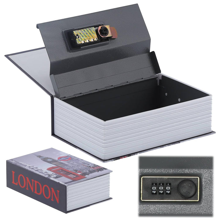 Hapivida Mini Book Safe, Passwortgeschützte Safe Box im Wörterbuch Design für Schmuck Bargeld Dokume