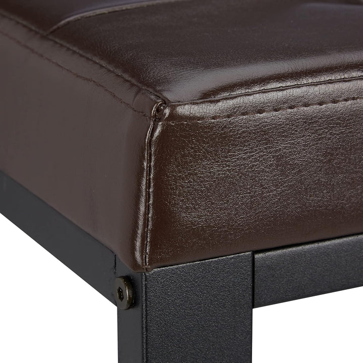 Relaxdays, braun Schuhbank mit Hocker, gemütliche Sitzpolster, Schuhablage 2 Ebenen, Kinder, HBT: 50