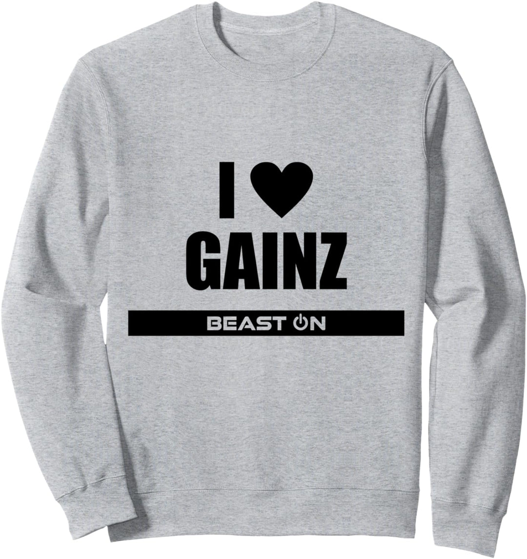 I Love Gainz Gains Training Fitness Gym Motivation Sprüche Sweatshirt