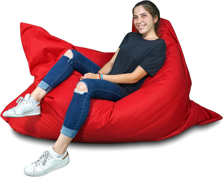 PATCH HOME Orginal Premium Gaming Sitzsack Sitzkissen für In & Outdoor Fertig befüllt in 3 Grössen &