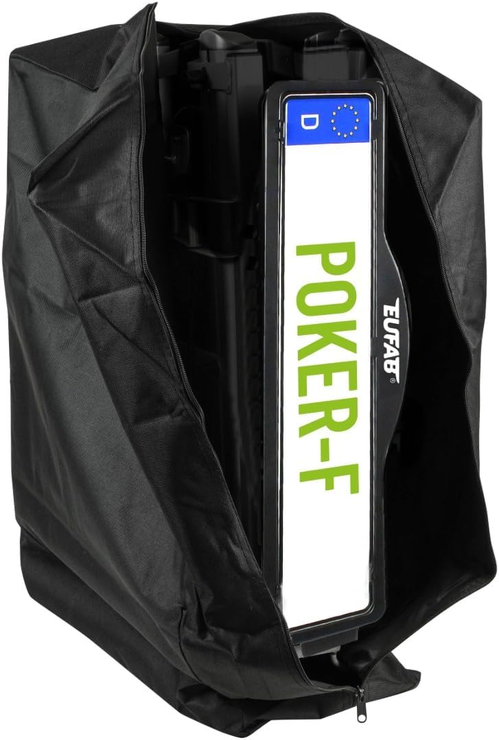 EUFAB 12010LAS Fahrradträger POKER-F, E-Bike geeignet, komplett vormontiert, Diebstahlschutz, für 2