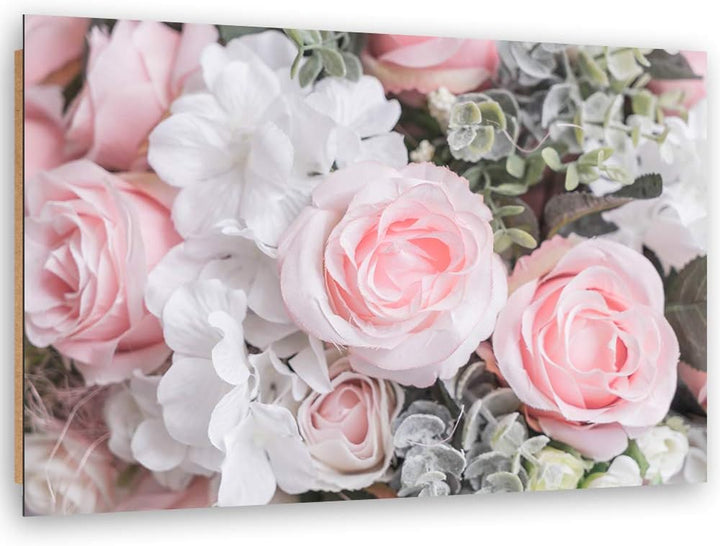 Feeby Wanddeko Rose Bild Kunstdruck modern Natur Rosa 80x60 cm M9107 80x60 cm, M9107 80x60 cm