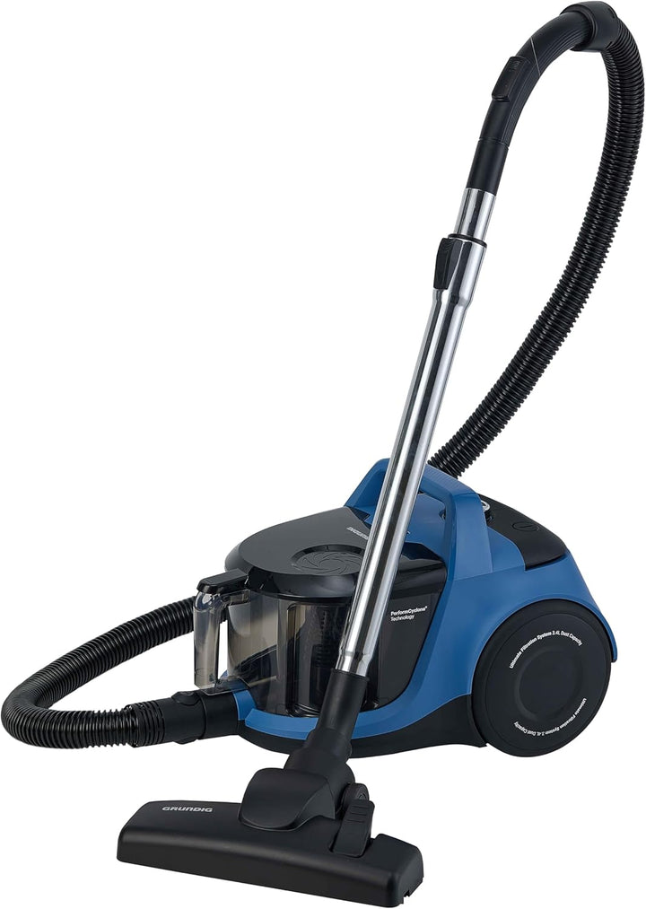 Grundig VCC 6570, Bodenstaubsauger, Blau/Schwarz, 890 W, 3.4 liters