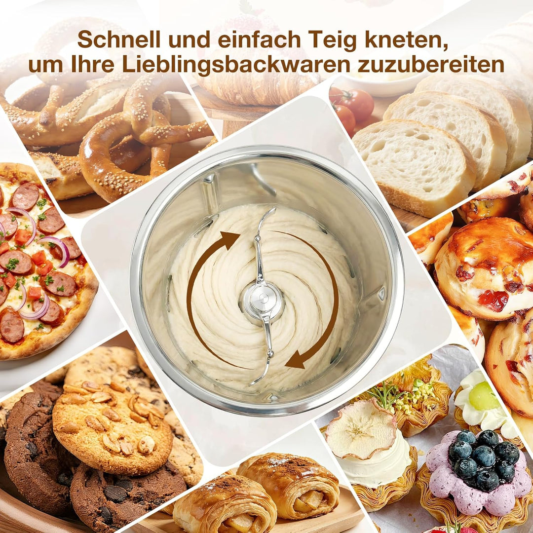 Teigmesser für Thermomix TM7/TM6/TM5 mit Teiglöser, Edelstahl Teigmesser für Thermomix Zubehör, Effi