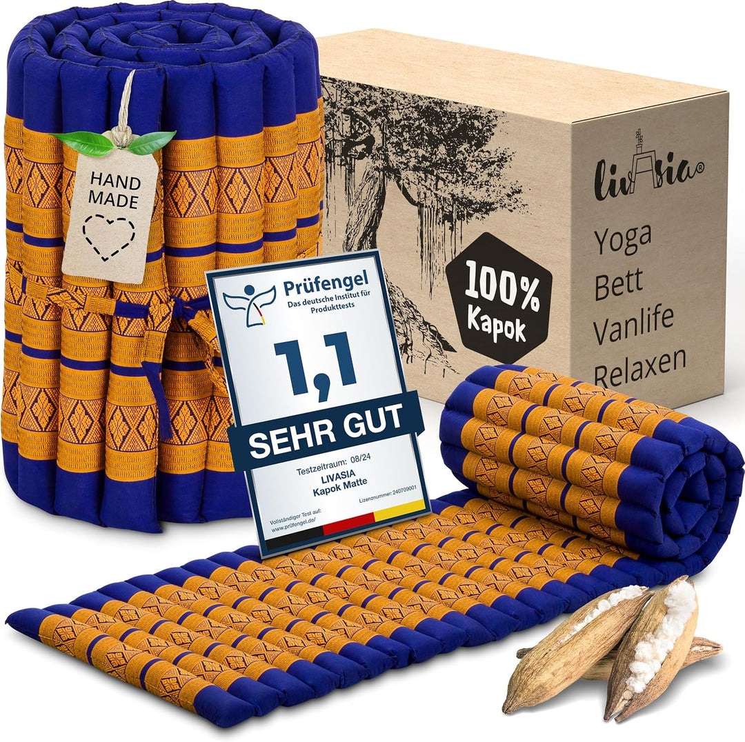 livasia Rollmatte Rollmatratze L-200x110x4,5cm, Gästebett Gästematratze 1 Person, Reisebett Kofferra