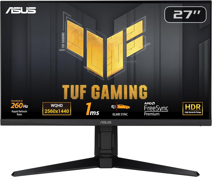 ASUS TUF Gaming VG27AQML1A - 27 Zoll WQHD Monitor - 260 Hz, 1ms GtG, G-Sync, FreeSync, AdaptiveSync,