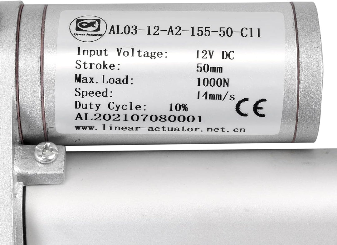 EYPINS Linearantrieb Linearmotor 12V, 1000N 50mm Hub max Linearantrieb, Toröffner Verstellantrieb Li