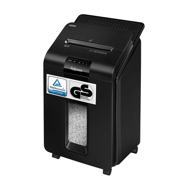 Fellowes Aktenvernichter Autofeed, 100 Blatt Minicut (P4), Papierschredder Hybrid mit automatischem