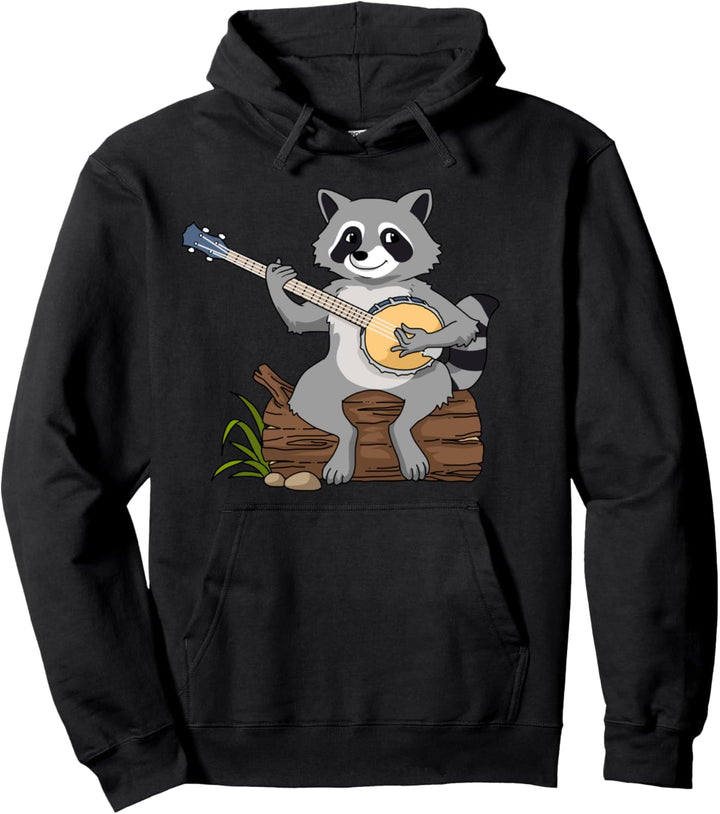 Waschbär Hoodie Männer Banjo Geschenk Herren Country Musik Pullover Hoodie