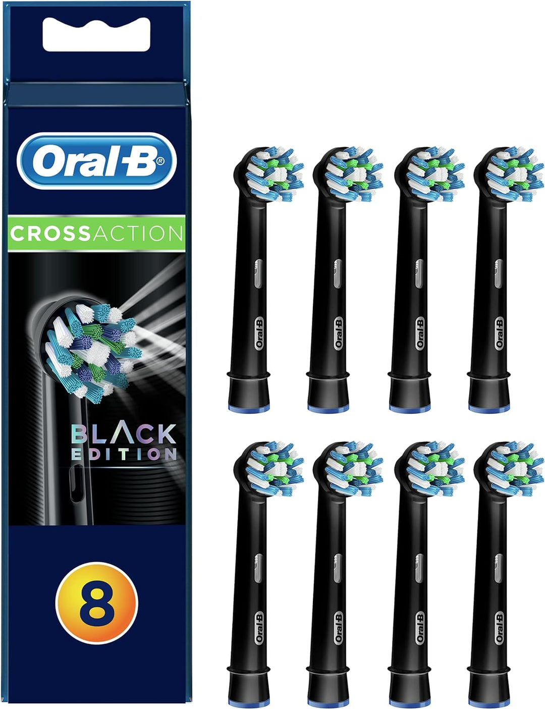 Oral-B CrossAction Ersatz-Zahnbürstenköpfe für elektrische Zahnbürste, abgewinkelte Borsten für bis