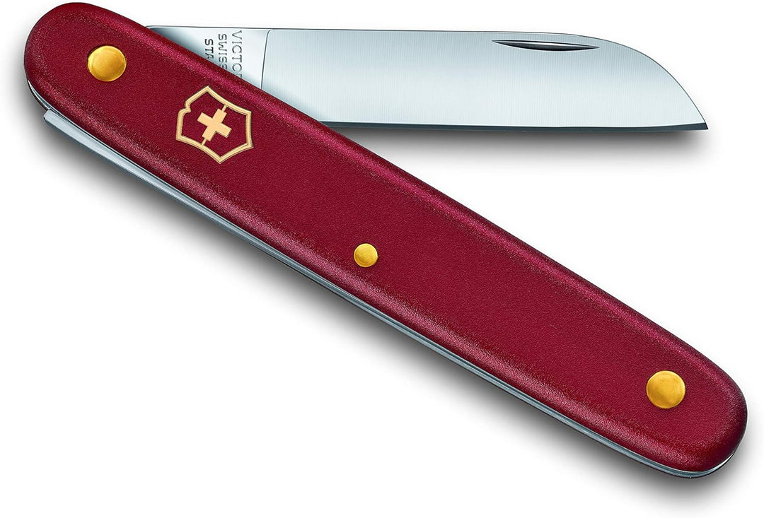 Victorinox Blumenmesser, Garten, Schweizer Taschenmesser, Gärtner und Floristen, Klinge, gerade, rot
