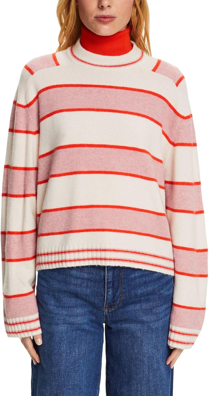 ESPRIT Gestreifter Pullover aus Wollmix