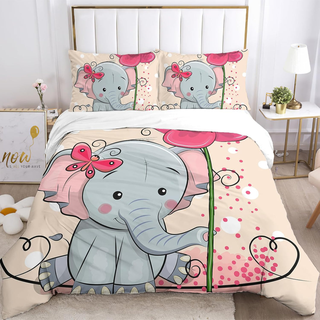 Kinder Dino Bettwäsche, Cartoon Dinosaurier Muster Bettbezug Dino bettwäsche Mikrofaser Bettwäsche f