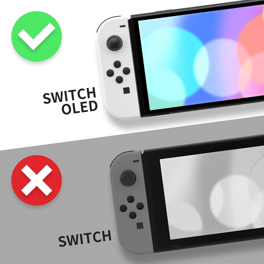 eXtremeRate Full Hülle für Nintendo Switch OLED Joy Con/Console, Custom Case Shell & Buttons & Kicks
