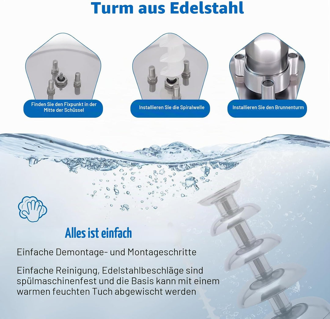 5 Ebenen Schokolade Brunnen 7 lb Kommerzielle heisse Schokolade Grosse Kapazität Edelstahl Schokolad