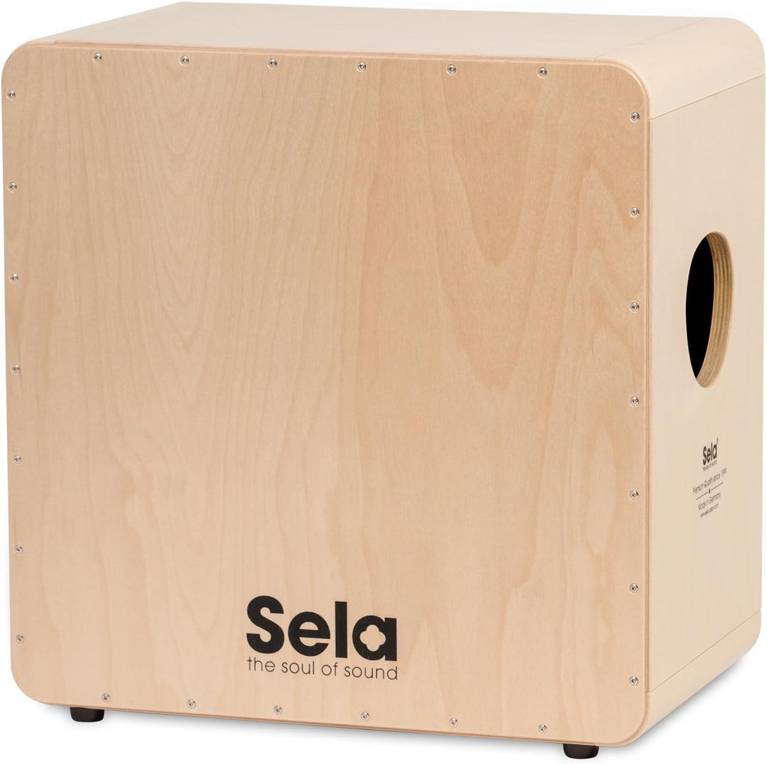 Sela SE 099 Bass Cajon, 15 mm Birkenkorpus, 2 Spielflächen, Sela Snare System, Made in Germany, Natu