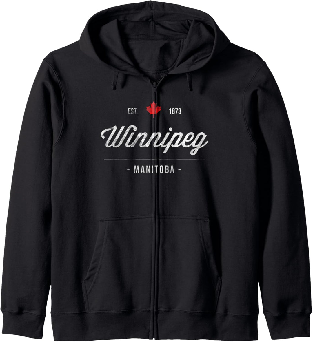 Winnipeg MB Classic Vintage Retro Kanada Canada Maple Leaf Kapuzenjacke