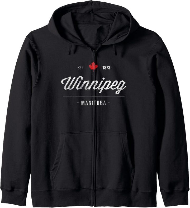Winnipeg MB Classic Vintage Retro Kanada Canada Maple Leaf Kapuzenjacke