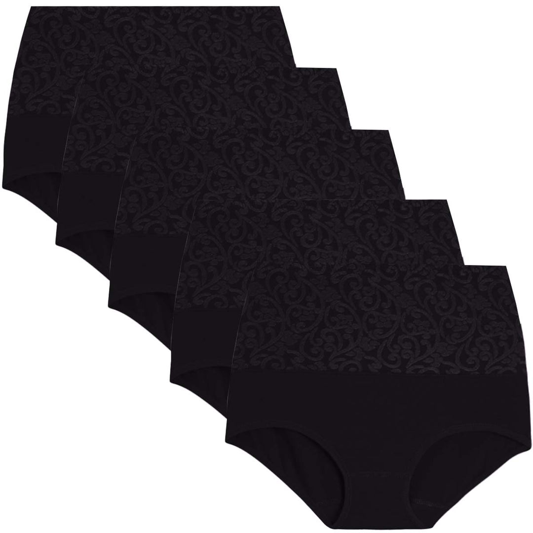 YaShaer Unterhosen Damen Baumwolle Hohe Taille Slips Hoher Taillenslip für Frauen Mehrpack L Mehrfar