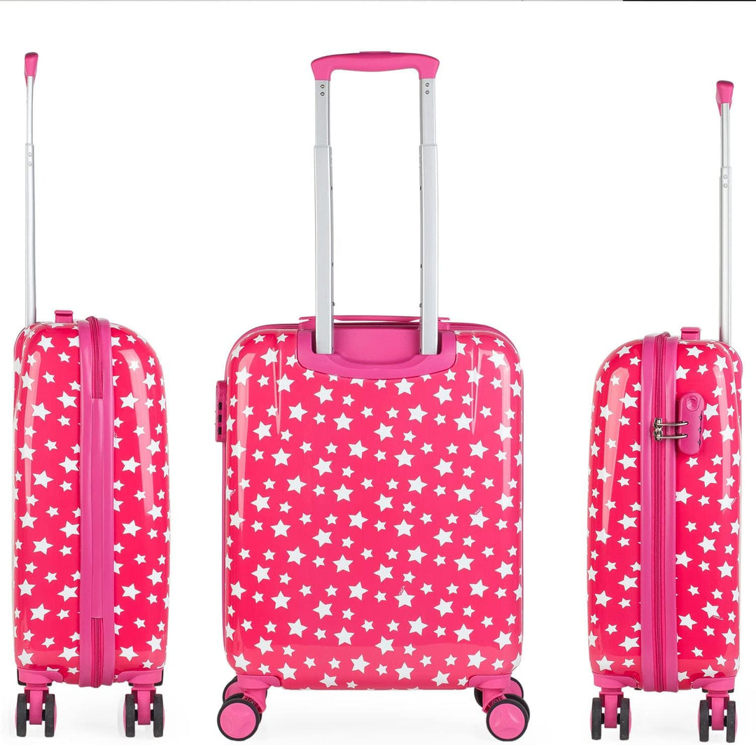 ITACA - Koffer Mädchen. Polycarbonat Koffer mit Integriertes Zahlenschloss - 4 Rädrig Reisekoffer, F