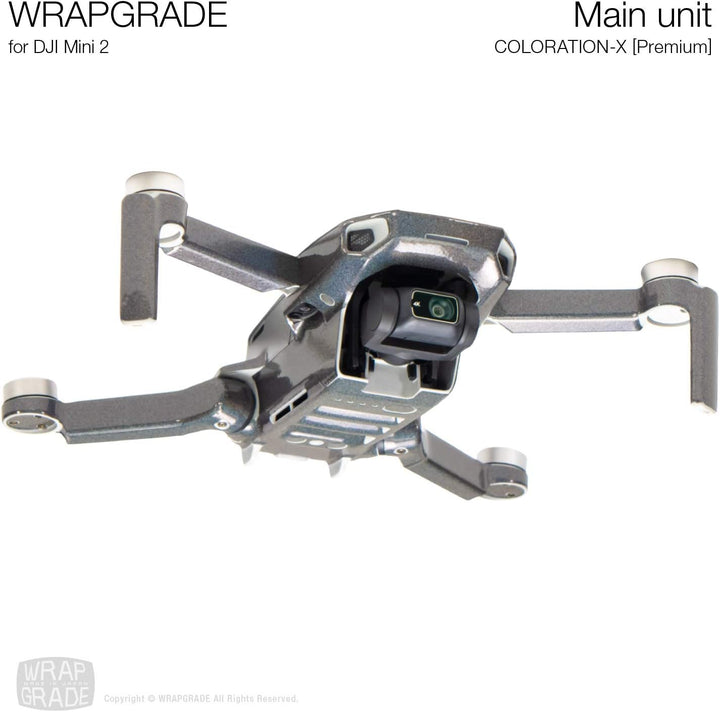 Wrapgrade Skin Sticker Set Kompatibel mit DJI Mini 2 (Coloration-X), COLORATION-X