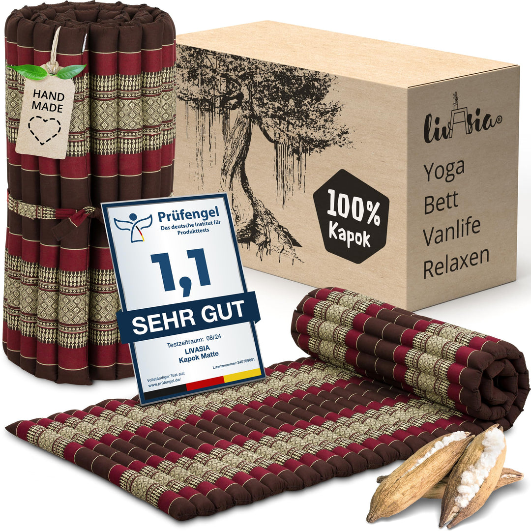 livasia Rollmatte Rollmatratze L-200x110x4,5cm, Gästebett Gästematratze 1 Person, Reisebett Kofferra