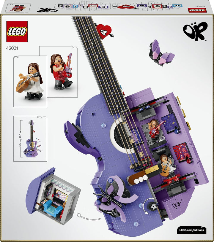 LEGO Editions Olivia Rodrigos Gitarre - 3D Modellbau mit 2 Minifiguren, Sternen &amp; Schmetterlingen -