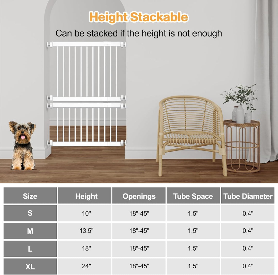 Kurzes Hundegitter, Fldofaves Extra breites 45-115cm Haustiergitter Gatter für Hunde im Innenbereich