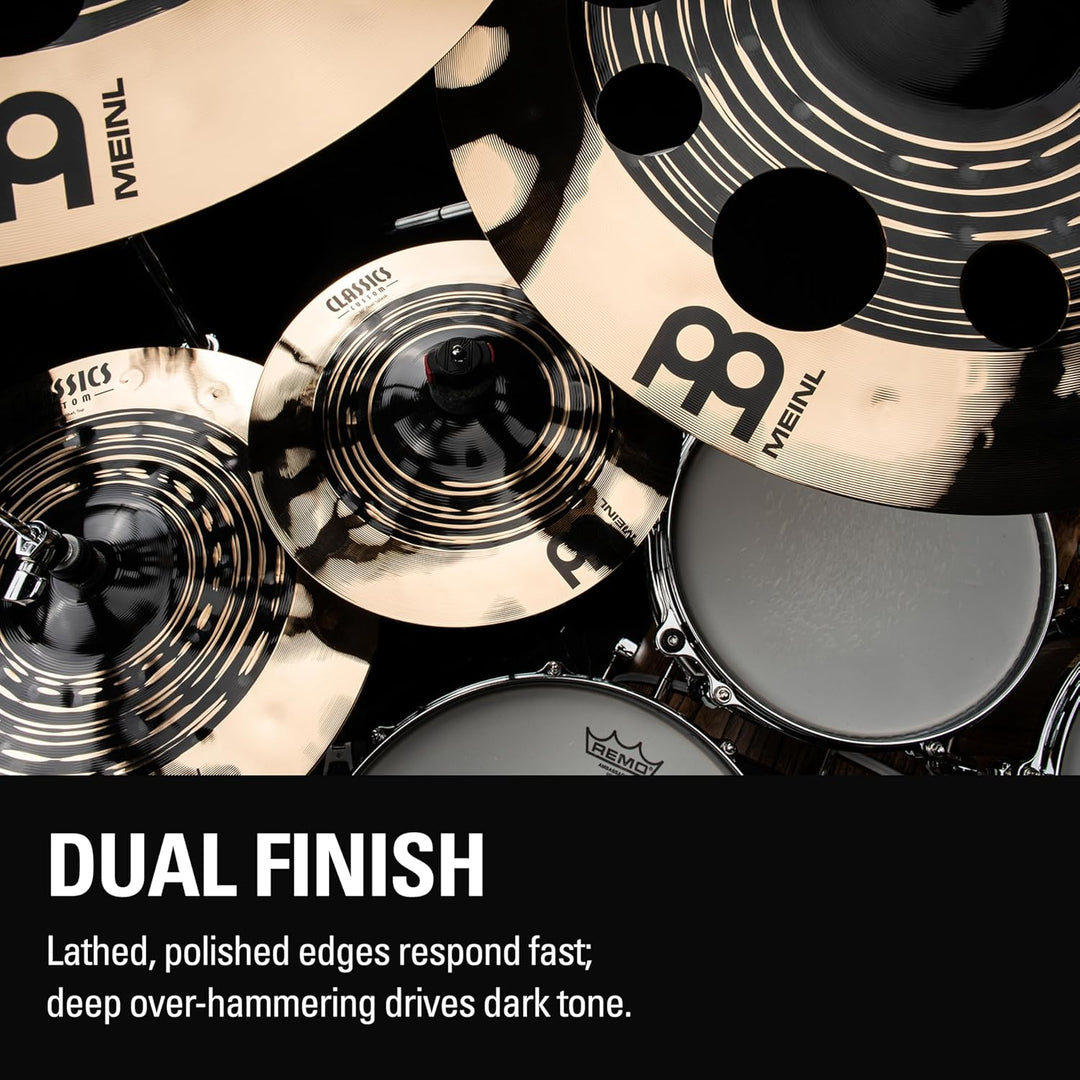Meinl Classics Custom Dual 10 Zoll Splash (Video) Schlagzeug Becken (25,40cm) B12 Bronze, Dunkles un