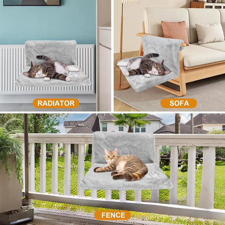 Katzenliege für Heizung, Hängeliege Hängematte, Heizkörperliege Liege Katze, Katzenheizungsliege mit