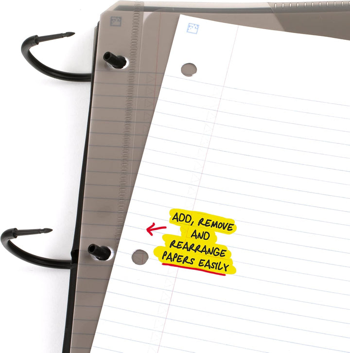 Five Star Flex Nachfüllbares Notizbuch + Lern-App, College-Papier, 3,8 cm TechLock-Ringe, Taschen, T