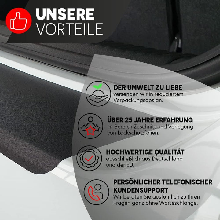 PR-Folia Ladekantenschutz für Toyota Proace City Verso ab Bj. 2020 - TRANSPARENT Zubehör Lackschutzf