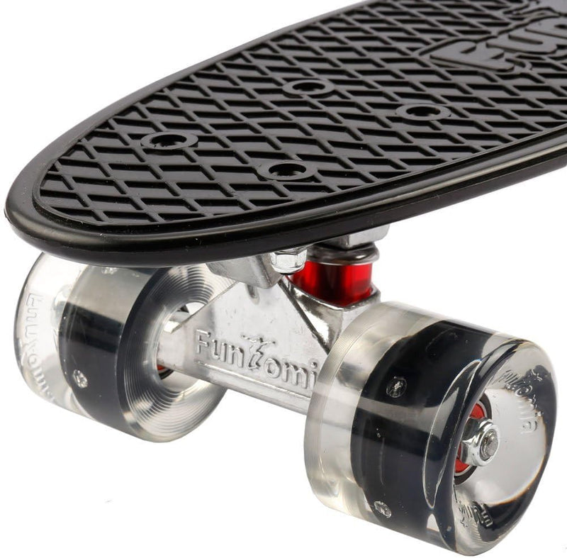 FunTomia Kinder Skateboard Cruiserboard Miniboard 57cm mit oder ohne LED Leuchtrollen Alu Truck Mach