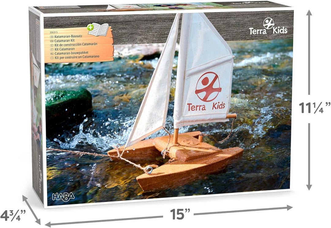 HABA 306315 - Terra Kids Katamaran-Bausatz, Bastel- und Hobbyset