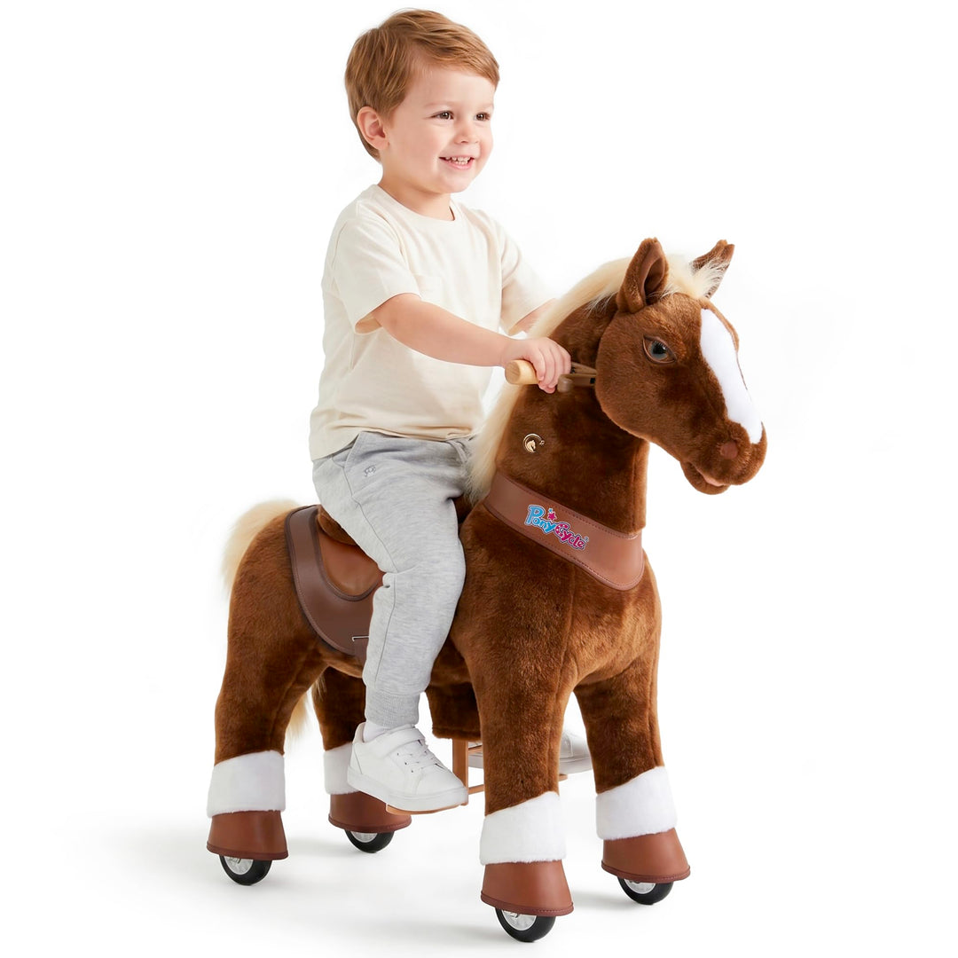 PonyCycle Kinder Reitpferd Reitspielzeug mit Realistischen Pferdegeräuschen für 3–4 Jahre, Mechanisc